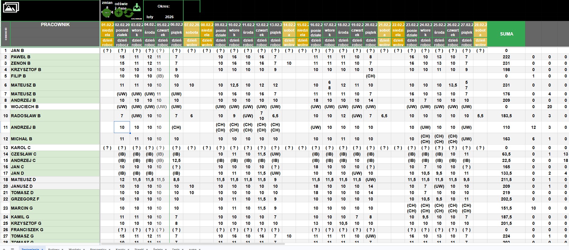 Inteligentny Grafik Pracy Zespołu - Zdjęcie 2