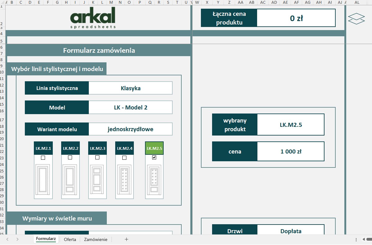 Konfigurator Ofertowy Stolarki Drzwiowej - Zdjęcie 1