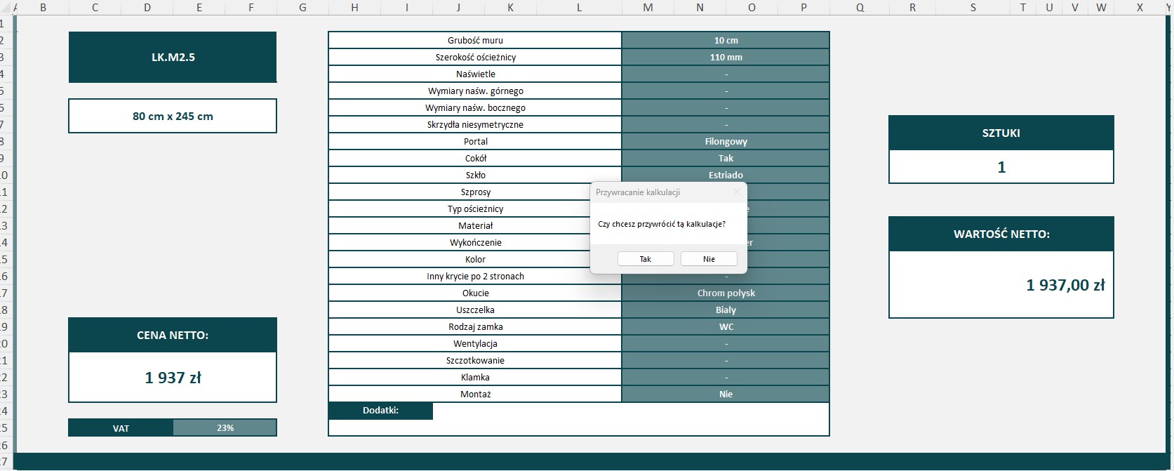 Konfigurator Ofertowy Stolarki Drzwiowej - Zdjęcie 5